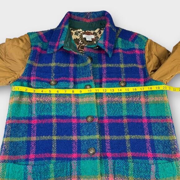 Sundance Hampshire Plaid Wool Blend Quilted Midi Length Long Jacket Size Small - Picture 6 of 6